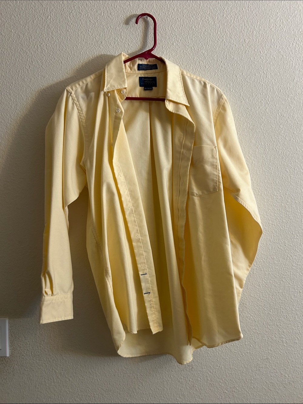 croft & barrow Pale Yellow Men's Long-Sleeve Dress Shirt